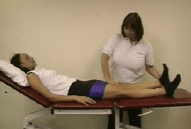 assisted passive extension of the knee